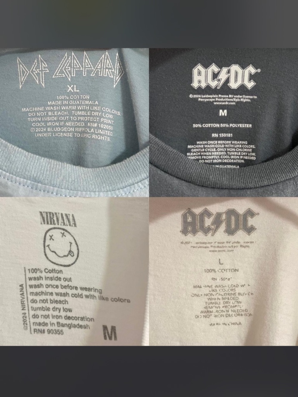 Bundle of 4 Trendy Women’s Rock Music Band Graphic Tees - Picture 6 of 6